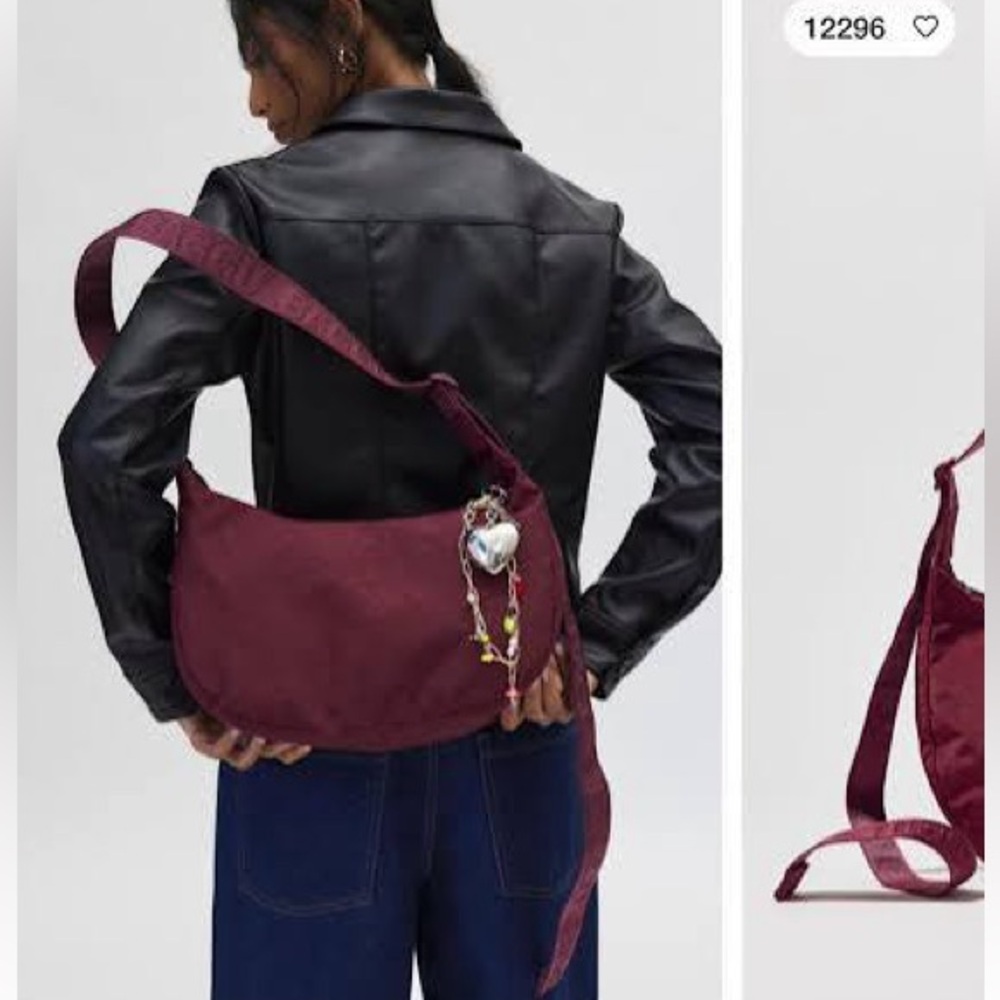 BAGGU UO Exclusive Medium Crescent Bag - Oxblood - Picture 6 of 6